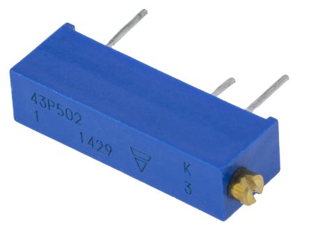 5 kΩ, Through Hole Trimmer Potentiometer, Pin 0.5 W Side Adjust Vishay, 43P - pack size 200 units