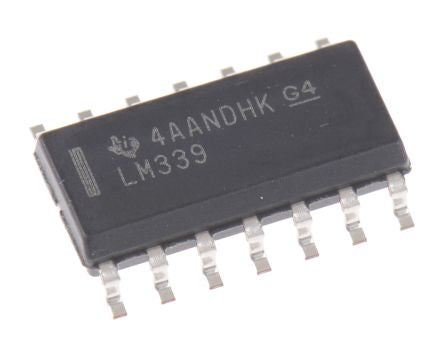 Texas Instruments 4-Channel Comparator Open Collector O/P, 1.3 μs 36V 3 V 14-Pin SOIC - pack size 50 units