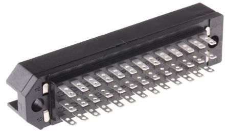 Telegartner, J000 Straight 39 Way DIN 41612 Connector 2.54 mm Pitch Male 2 Row