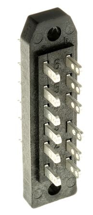 Telegartner J00045A0912, DIN 41612 Connector, 12-Way, 2 Row, J000 Straight Male