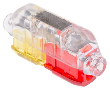 TE Connectivity, CoolSplice In Line Splice Connector, Clear, Insulated, Tin 12 AWG