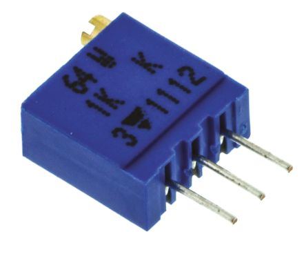 1 kΩ, Through Hole Trimmer Potentiometer, Pin 0.5 W Top Adjust Vishay, 64W - pack size 200 units