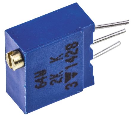 2 kΩ, Through Hole Trimmer Potentiometer, Pin 0.5 W Top Adjust Vishay, 64W - pack size 200 units