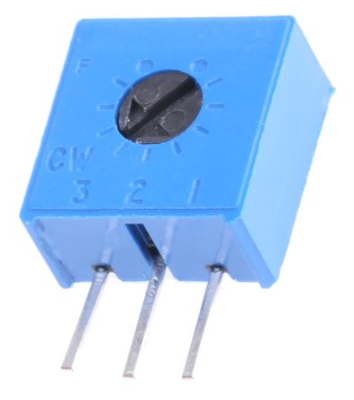10 kΩ, Through Hole Trimmer Potentiometer, Pin 0.5 W Top Adjust Vishay, 63S - pack size 200 units