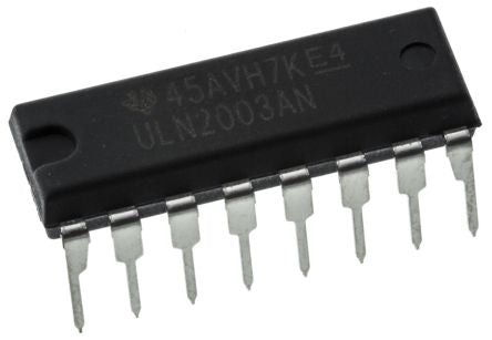 Texas Instruments 7 Darlington Transistor Array NPN, 500 mA 50 V, 16-Pin PDIP - pack size 25 units