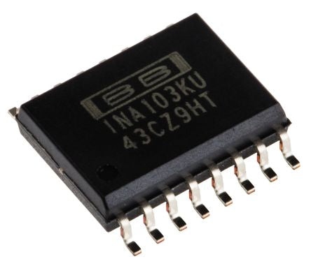 Texas Instruments Instrumentation Amplifier, 0.25 mV Offset 6 MHz, 16-Pin 12.5 mA SOIC - pack size 40 units