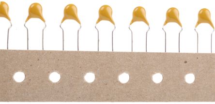 Vishay Single Layer Ceramic Capacitor 100 pF 2kV dc ±10 % Y5R Dielectric, F, Through Hole 125 °C Max Op. Temp. - pack size 1500 units