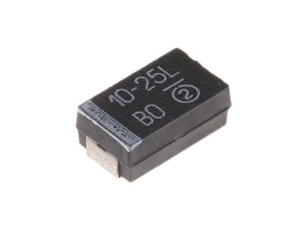 Vishay 10 μF MnO2 Tantalum Capacitor 25V dc, Surface, 293D Series - pack size 500 units