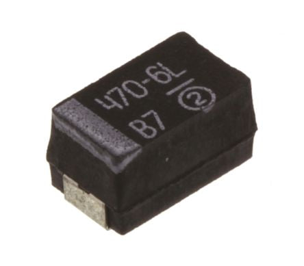 Vishay 293D Kondensator, MnO2, 470μF, 6.3V dc SMD, ±20%, Gehäuse 7343-43, +125°C - pack size 400 units