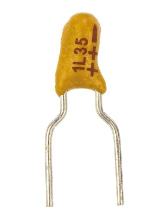 Vishay 1 μF MnO2 Tantalum Capacitor 35V dc, Through Hole, 489D Series - pack size 500 units