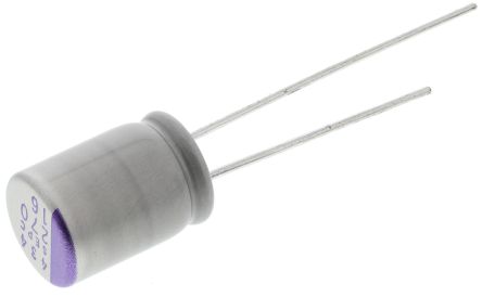 Panasonic 270 μF Through Hole Polymer Capacitor, 16V dc - pack size 200 units
