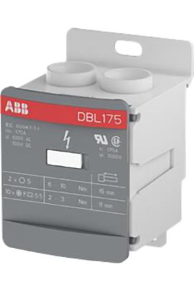 Entrelec Distribution Block, 12 Way, 1.5kV dc, 175A, Grey