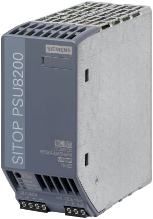 Siemens SITOP PSU8200 Switched Mode DIN Rail Power Supply 132V ac AC Input 24V dc, 10 A Output DC 240 W
