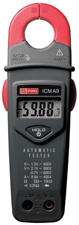 RS PRO ICMA9 Clamp Meter 400 A 600 V dc 600 V ac CAT III, CAT II