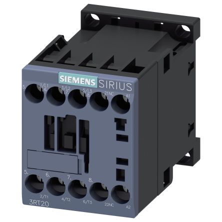 Siemens 3RT2 Contactor, 230V ac Coil, 3-Pole, 7 A, 3 kW 220V, 3 NO, 690V ac