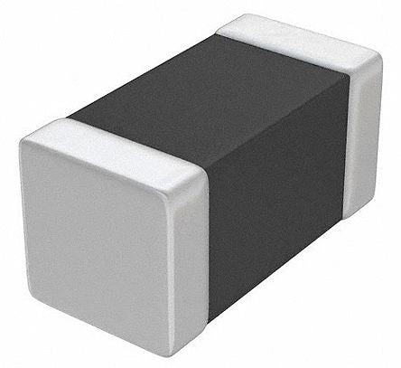 Murata Ferrite Bead 0.8 mm (Solder) (0603) (Chip Ferrite Bead), 600 Ω impedance at 100 MHz, 700 Ω impedance at 1 GHz - pack size 4000 units