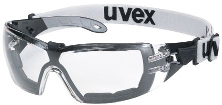 uvex PHEOS Guard S Safety Glasses, Scratch Resistant, Anti-Mist, Clear Polycarbonate Lens, Plastic