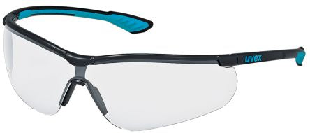 uvex Sportstyle Safety Glasses, Anti-Mist, Scratch Resistant, Clear Polycarbonate Lens, Plastic
