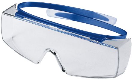 uvex Super OTG Over Specs, Anti-Scratch, Clear, Navy Polycarbonate Lens, Plastic