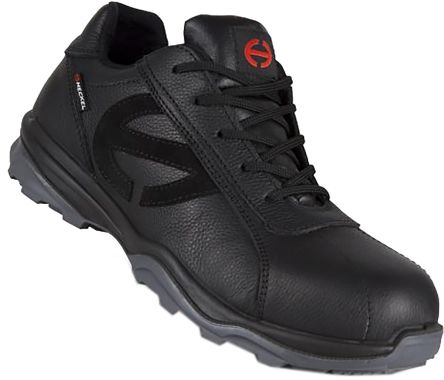 Heckel Herren Sicherheitshalbschuhe Schwarz, mit Zehen-Schutzkappe EN 20345 S3, Größe 43 / UK 9