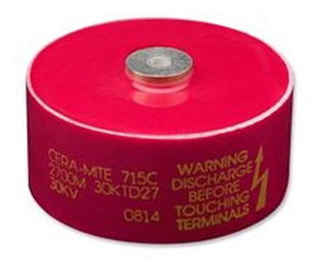 Vishay Single Layer Ceramic Capacitor 500 pF 20kV dc -20 to 80 % Y5U Dielectric, 715C, Screw 85 °C Max Op. Temp. - pack size 25 units