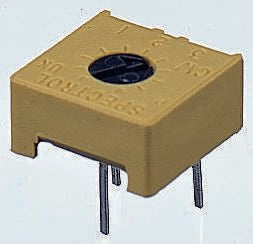 Vishay 63M 1-Gang THT Trimmer-Potentiometer, Einstellung von oben, 20kΩ, ±10%, 0.5W, Pin, L. 9.52mm