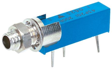 500 kΩ, Panel Mount, Through Hole Trimmer Potentiometer, Pin 0.5 W Side Adjust Vishay, 43P - pack size 100 units