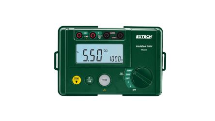 Extech MG310 Insulation Tester, 250 V Min, 1000 V Max, 5.5 GΩ CAT III