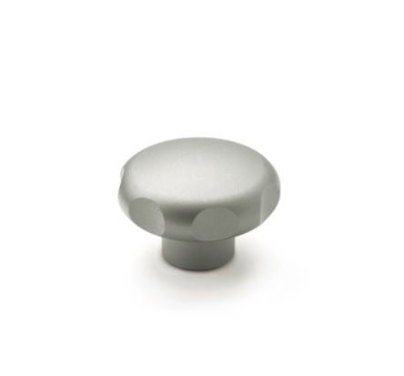 Ganter GN.28606 Natural Stainless Steel Multiple Lobes Knob, M8, Threaded Through Hole - pack size 10 units