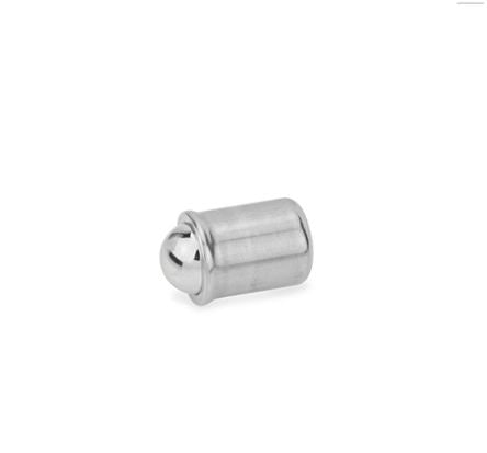 Ganter Stainless Steel Ball & Spring Plunger, 9 mm Long - pack size 50 units