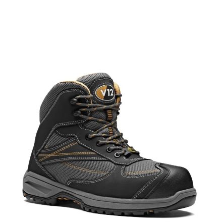 V12 Footwear V1940 Grey Composite Toe Capped Unisex Safety Boots 12, EU 47 EN ISO 20345:2011