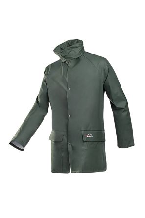 Sioen Jakarta Green, Water Repellent Rain Jacket Zip, S 1 EA