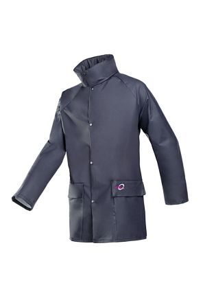 Sioen Dortmund Navy, Water Repellent Rain Jacket Zip, 3XL 1 EA