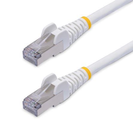 StarTech.com NLWH, 1 m Cat8 Ethernet Cable, S/FTP, White Low Smoke Zero Halogen Sheath