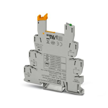 Phoenix Contact 1 Way 120V ac/dc DIN Rail Relay Base - pack size 10 units