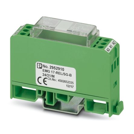 Phoenix Contact EMG Series Relay Module, DIN Rail, 24V Coil, SPDT, 8mA - pack size 10 units
