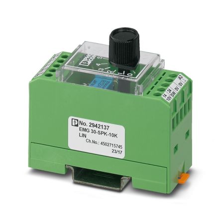 Phoenix Contact EMG 30-SPK-10K LIN 10 kΩ Linear Potentiometer DIN Rail, 2942137 - pack size 10 units