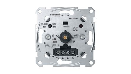 Schneider Electric 1 Gang Rotary Dimmer Switch, 230V ac, 400 W