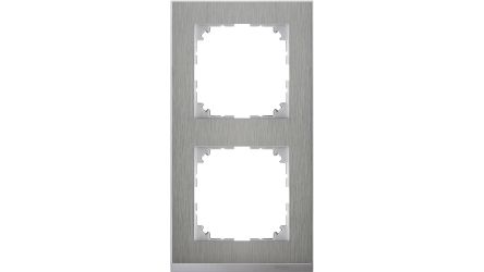 Schneider Electric Stainless Steel 2 Gang Cover