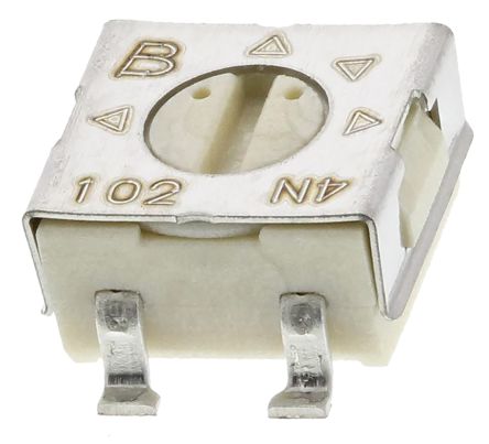 1 kΩ, Surface Trimmer Potentiometer, Gull Wing 0.25 W Top Adjust Bourns, 3314 - pack size 10 units