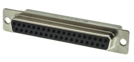 HARTING D-Sub 37 Way Straight Cable D-Sub Connector, with Flange Female