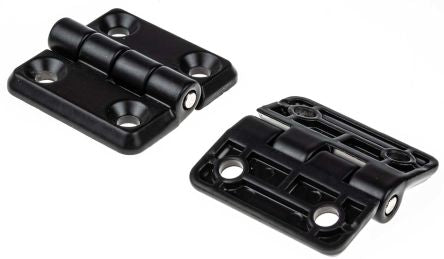 RS PRO Matt Die Cast Zinc Butt with a Fixed Pin, Screw Fixing, 40 mm x 40 mm x 5 mm - pack size 2 units