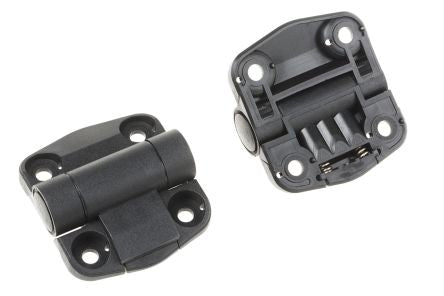RS PRO Matt Thermoplastic Free Swing with a Fixed Pin, Screw Fixing, 57 mm x 51mm x 18 mm - pack size 2 units