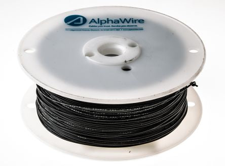 Alpha Wire Hookup Wire PVC Series Black Harsh Environment Wire, 7, Polyvinyl Chloride, 305 m, 3050 BK001 - pack size 304 units
