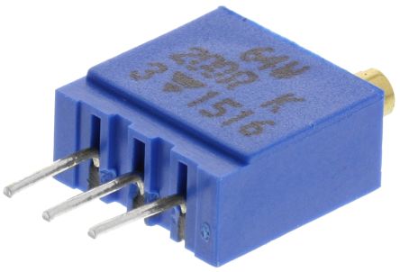 200 Ω, Through Hole Trimmer Potentiometer, Pin 0.5 W Top Adjust Vishay, 64W - pack size 200 units