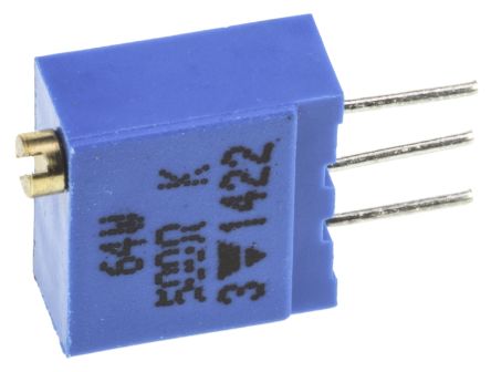 500 Ω, Through Hole Trimmer Potentiometer, Pin 0.5 W Top Adjust Vishay, 64W - pack size 200 units