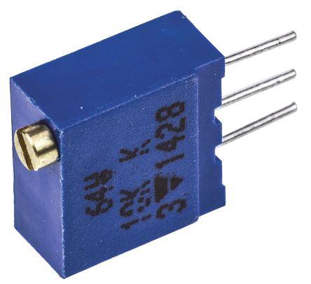 10 kΩ, Through Hole Trimmer Potentiometer, Pin 0.5 W Top Adjust Vishay, 64W - pack size 200 units