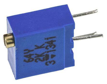 2 kΩ, Through Hole Trimmer Potentiometer, Pin 0.5 W Top Adjust Vishay, 64Y - pack size 200 units