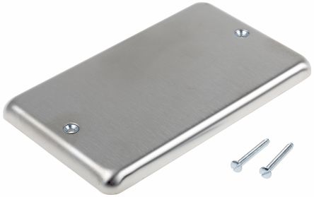 MK Electric White 2 Gang Blanking Plate