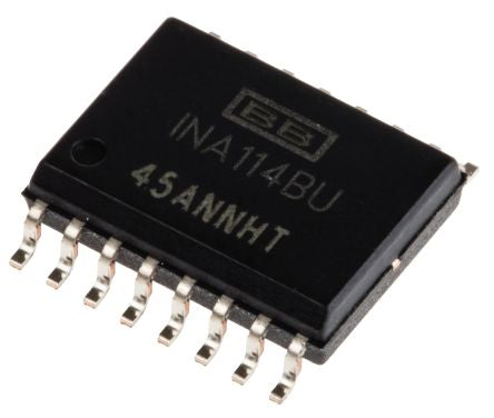 Texas Instruments Instrumentation Amplifier, 50 μV Offset 1 MHz, 16-Pin 3 mA SOIC - pack size 40 units